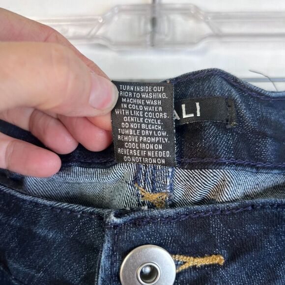 Roz & Ali Animal Print Dark Wash Denim Blue Jeans Straight Leg Size 18 - Picture 5 of 8